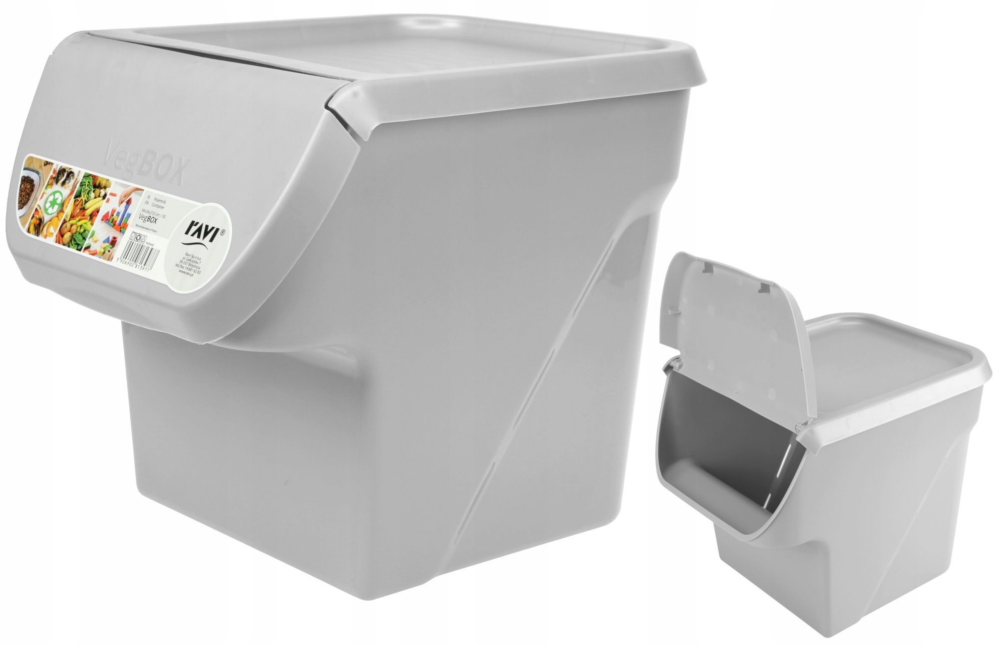 

Pojemnik Do Przechowywania VegBOX 13l Popielaty