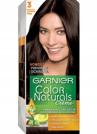 

Garnier, Color Naturals, Farba, 3 Ciemny brąz