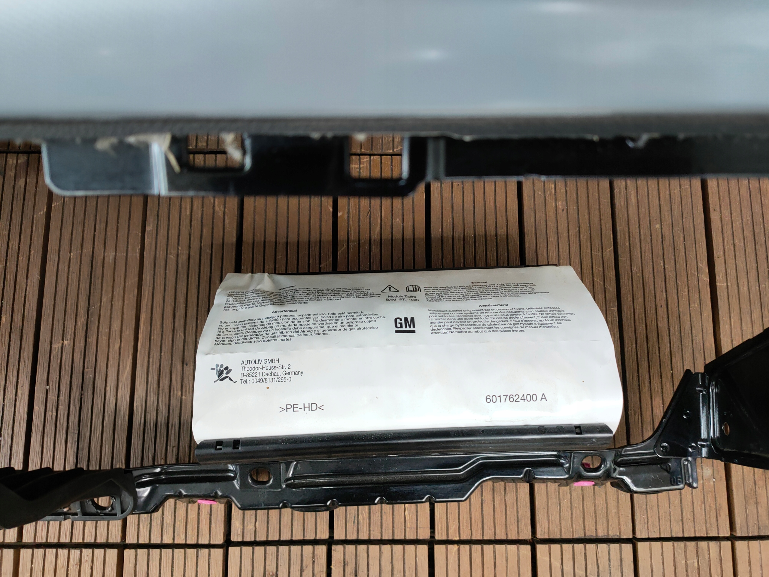 OPEL ZAFIRA B 05-12 dashboard console airbag adjusters KOMPLET original OE