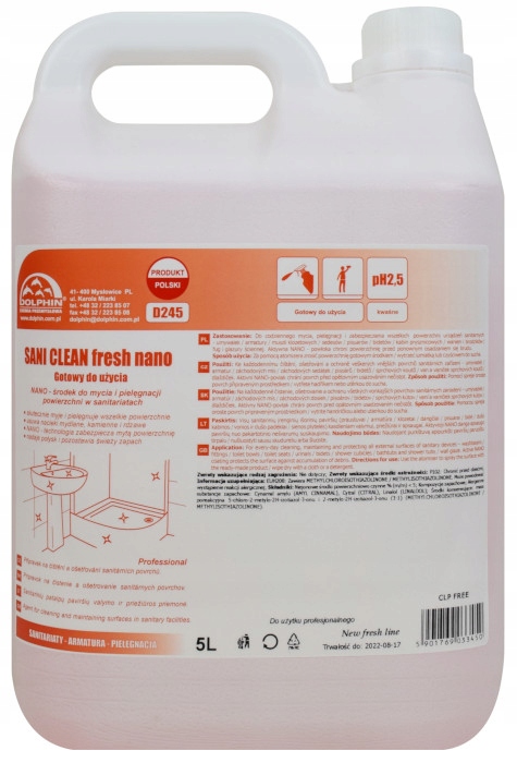 

Dolphin Sani Clean do kabin prysznicowych, wanny
