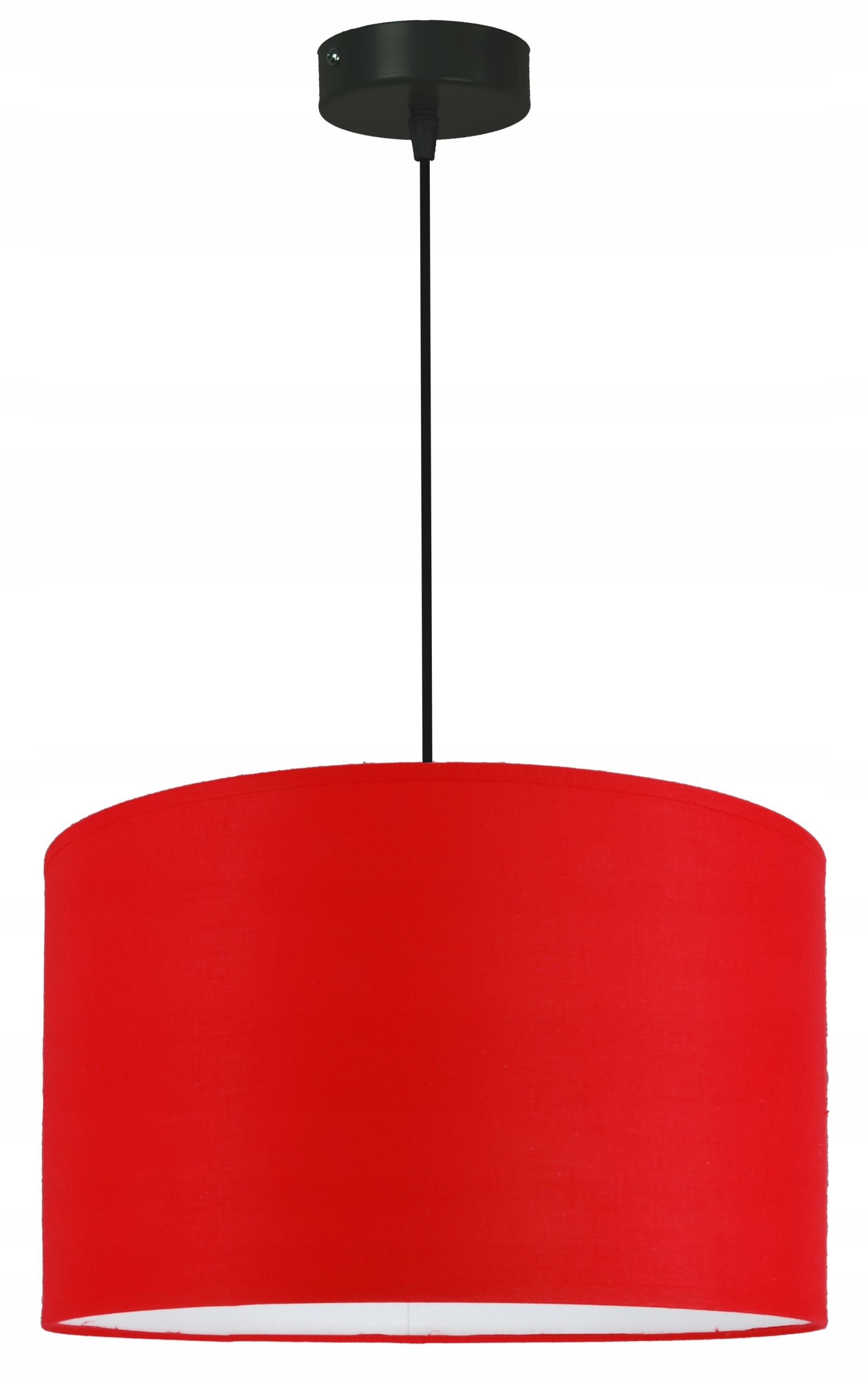 Moderní závěsná stropní lampa červené stínidlo 35 cm lustr, obývací pokoj,