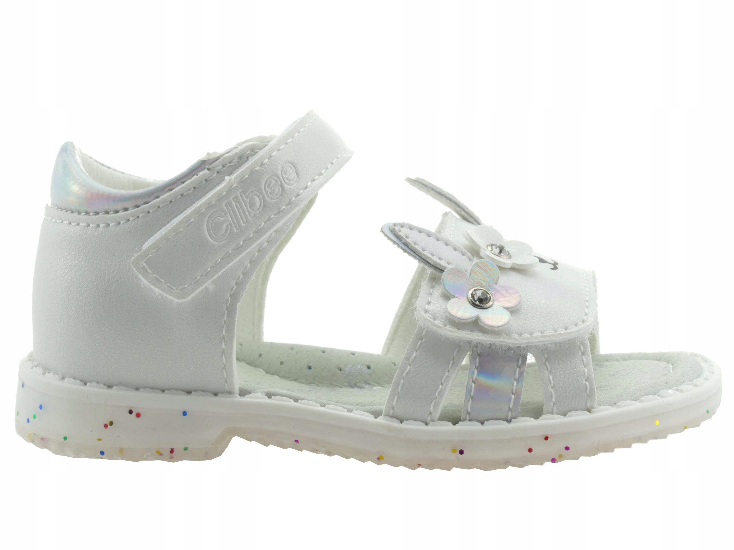 SANDAŁY DZIEWCZĘCE BUTY DZIECIĘCE SANDAŁKI NA RZEPY WKŁ. SKÓRA R. 22 Kod producenta AA286