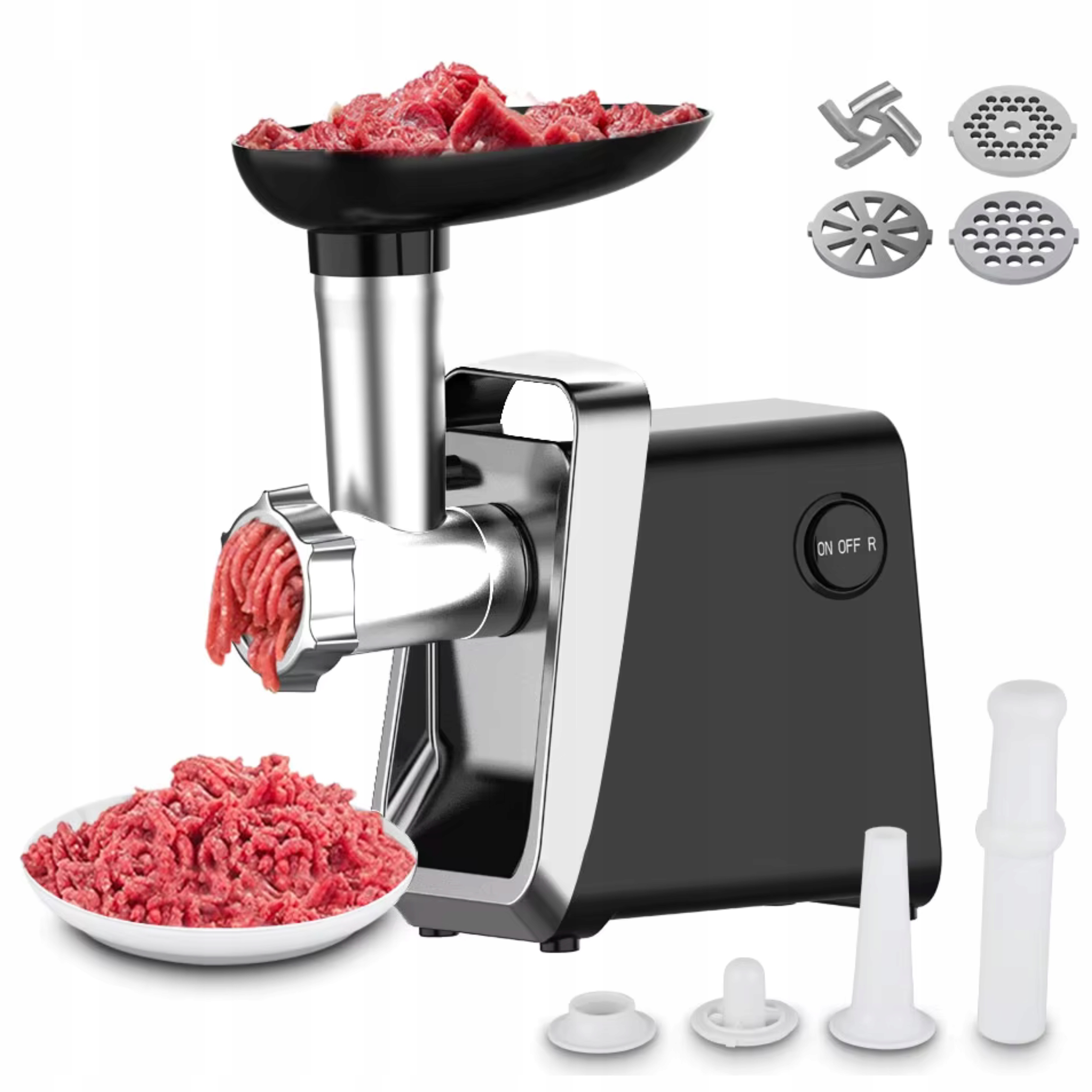 Mlýnek na maso Plnění klobás Elektrický 250W/750W Barf Hovězí maso