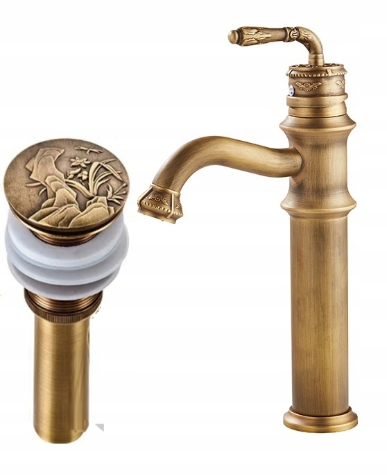 Umývadlová batéria Old Retro Mosadz Master Klik zátka