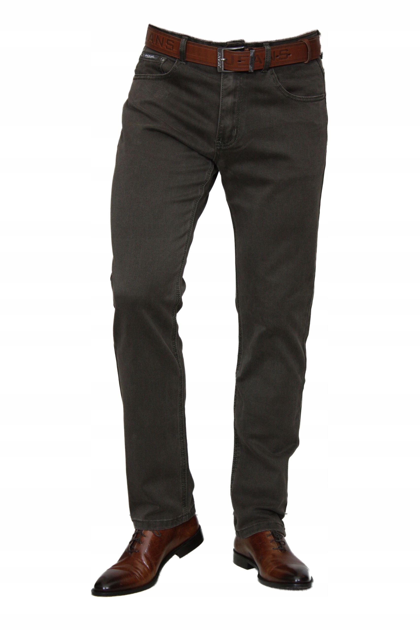 Pánské Kalhoty Bigman Khaki (olivová barva) W46 L32 Pas 120-122