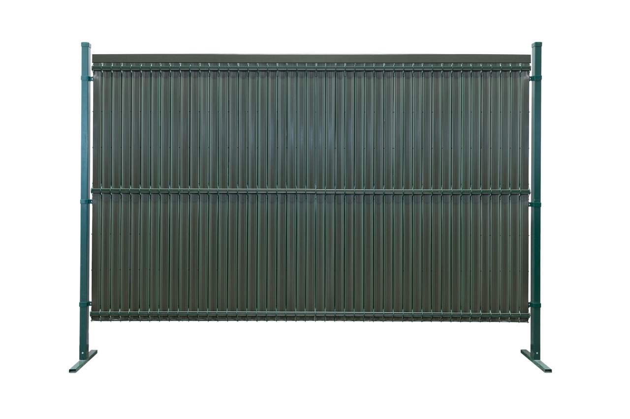 Vertikálne lišty pre panelové ploty 123 x 250 cm, šírka 62-80 mm, zelené