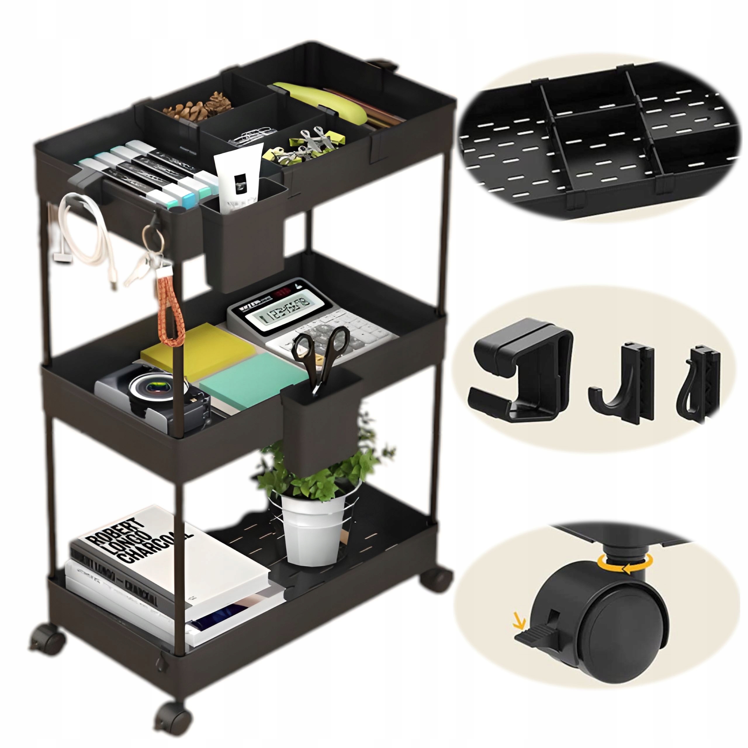 

Wózek Kuchenny Regał Łazienkowy Szafka Na Kółkach