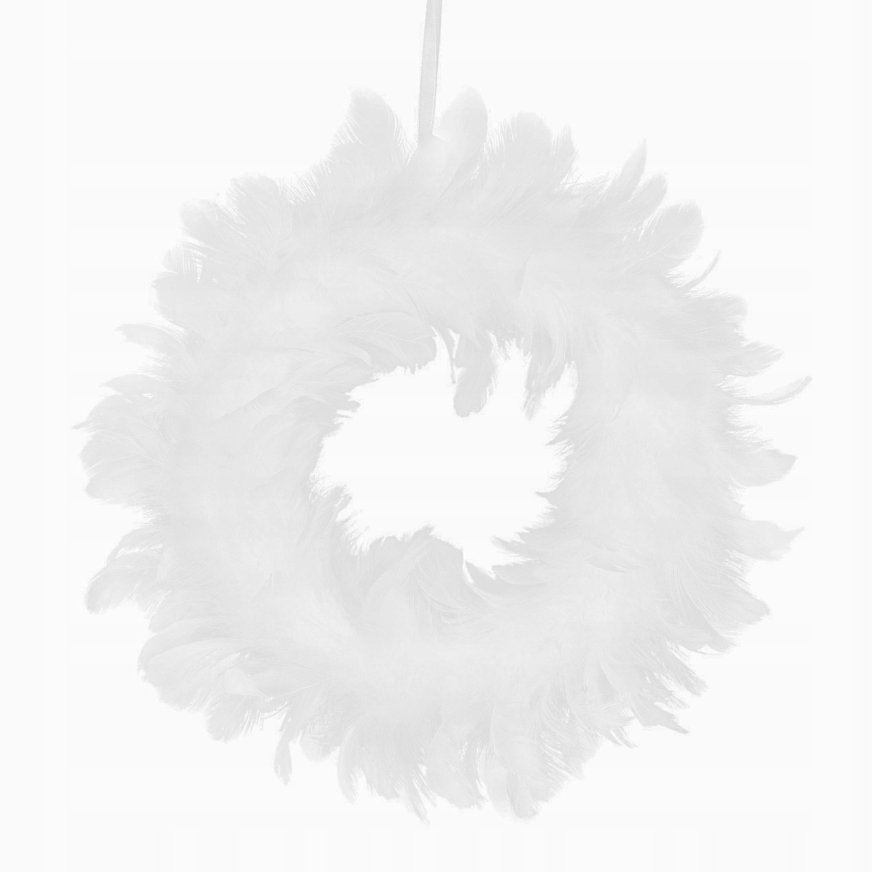 

Wianek Z Naturalnych Piór biały śr. 27cm