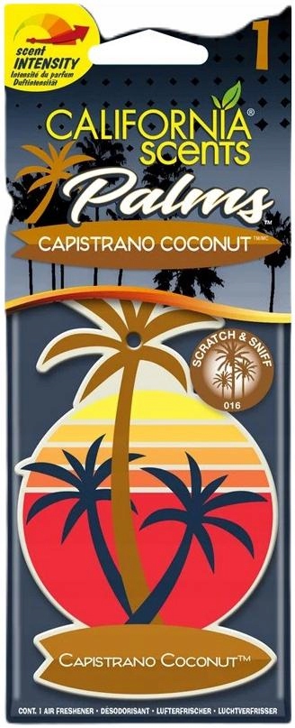 California Scents Coconut Zawieszka do auta 4PACK