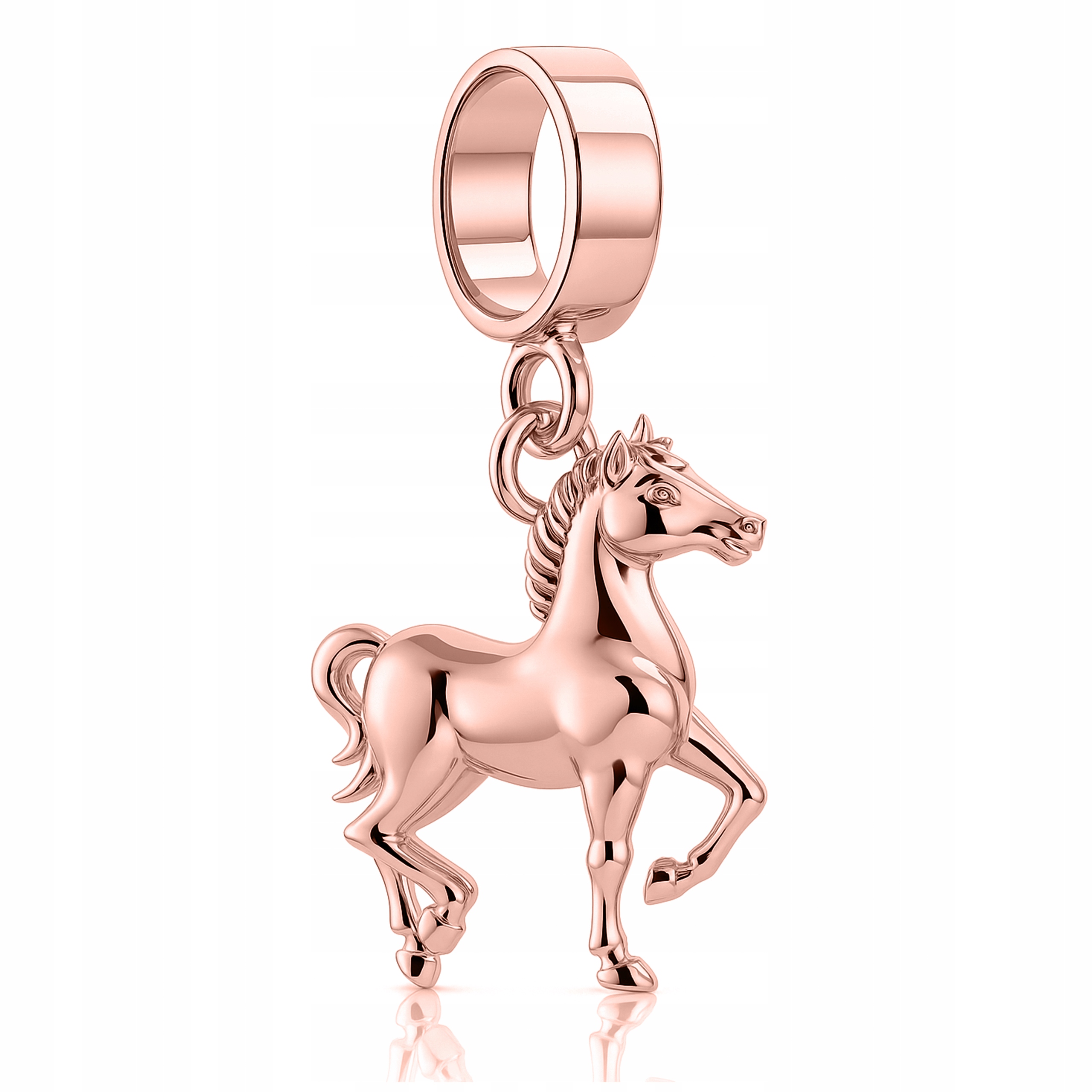 Charms Pozlacený s koněm Pony Horse Kůň Poník Stříbro 925