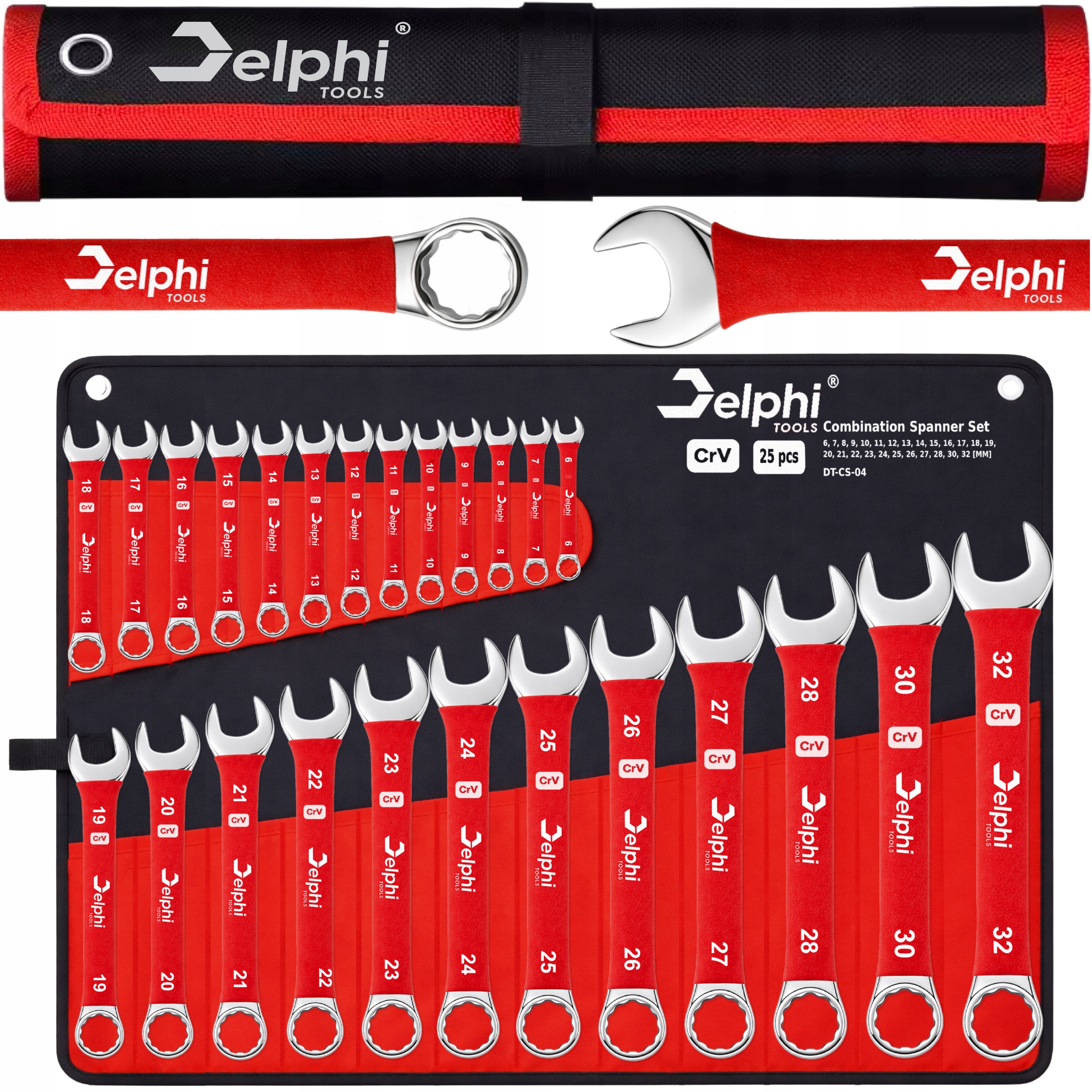 Klucze Płasko Oczkowe Płaskie Zestaw Kluczy Płaskich Oczkowych 6-32mm CrV