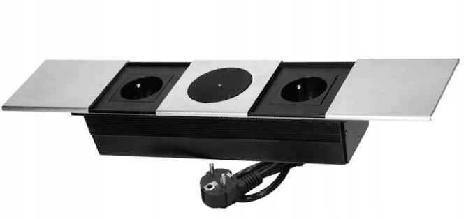 Elektrická stolová zásuvka Orno strieborná