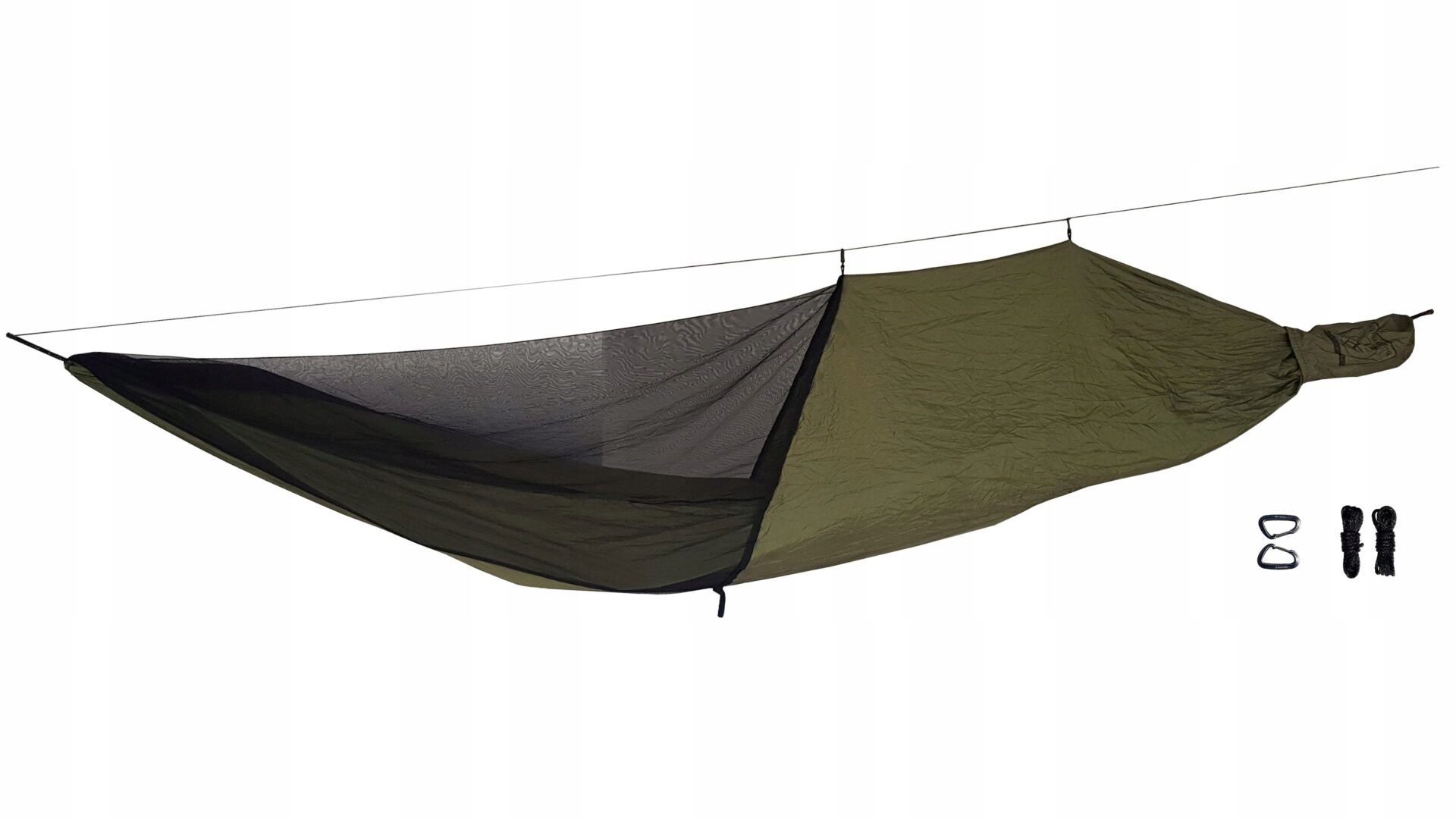Hojdacia sieť s moskytiérou Bushmen Bushbed Hammock olive green