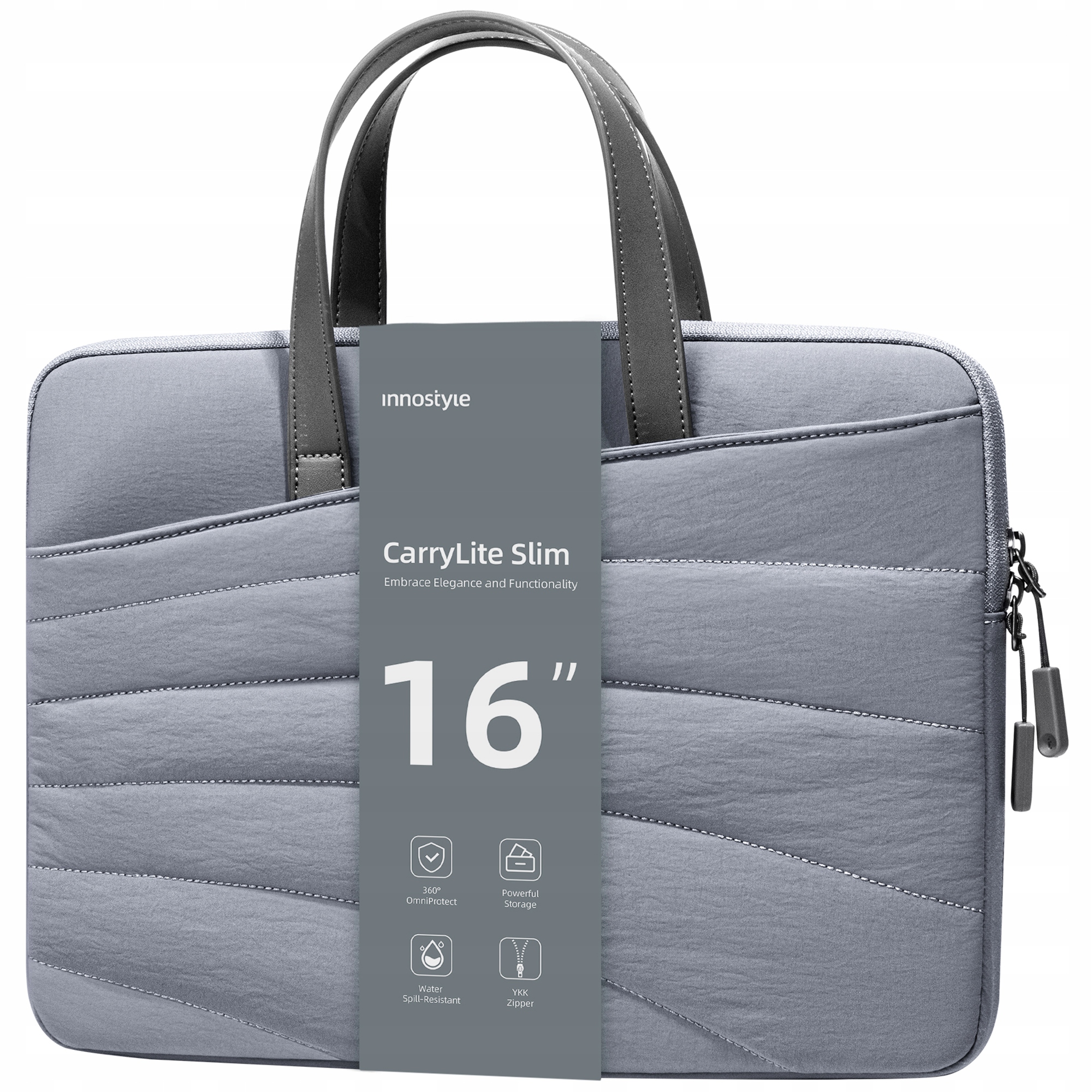 Innostyle Dámská Taška Na Notebook 15.6 16 Palců Voděodolná Carrylite Slim Šedá