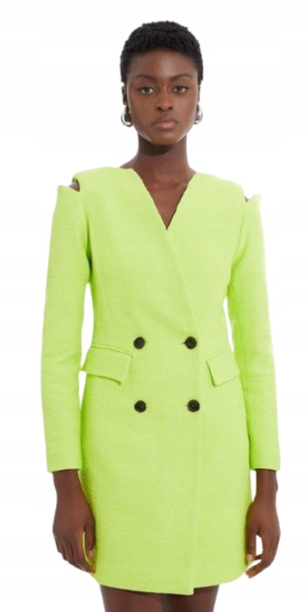 Karen Millen Zelená Šaty Námořnická Dvouřadá Elegantní 40 B1F