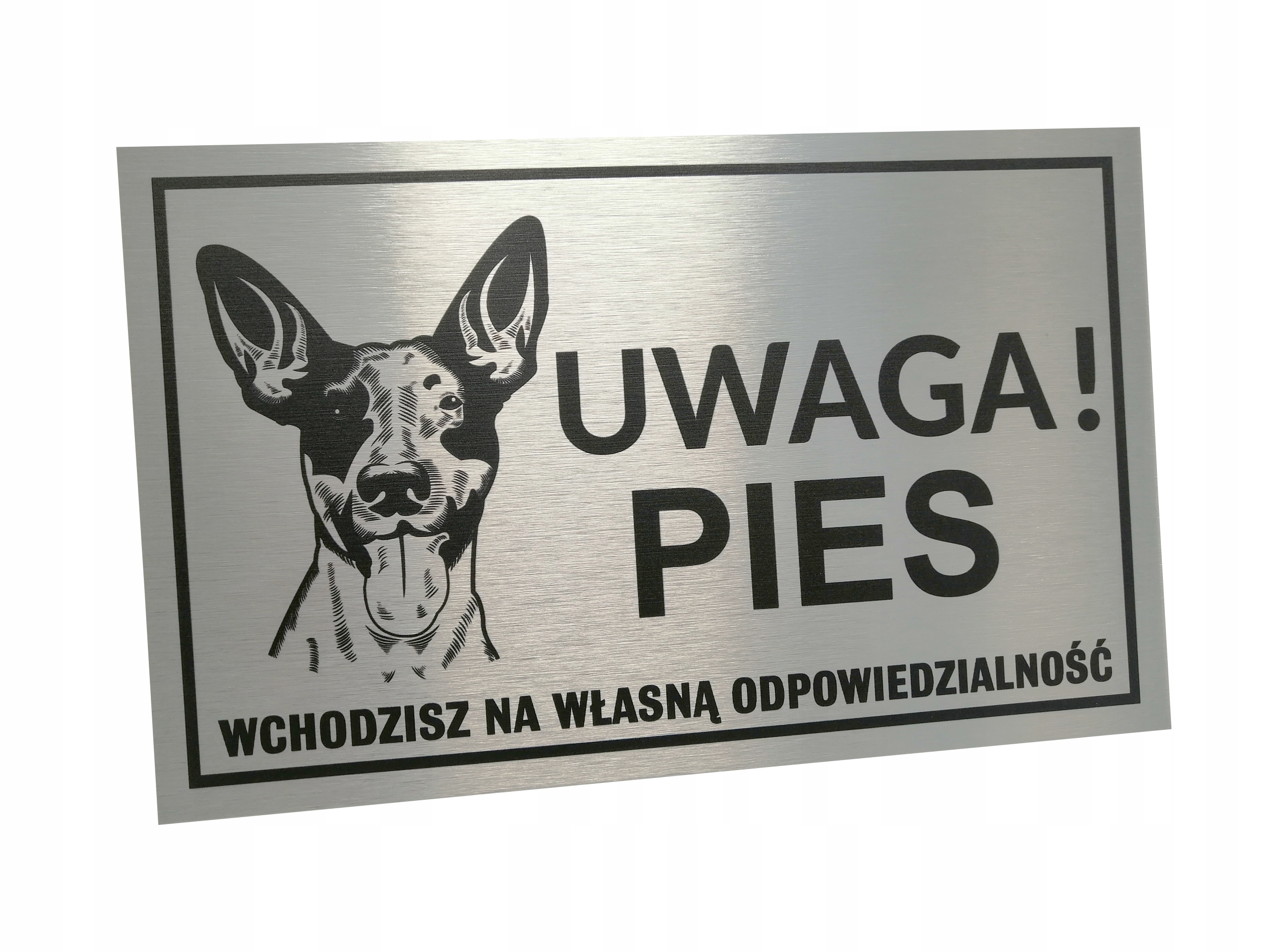 

Tabliczka Uwaga Pies Aluminiowa 32x20