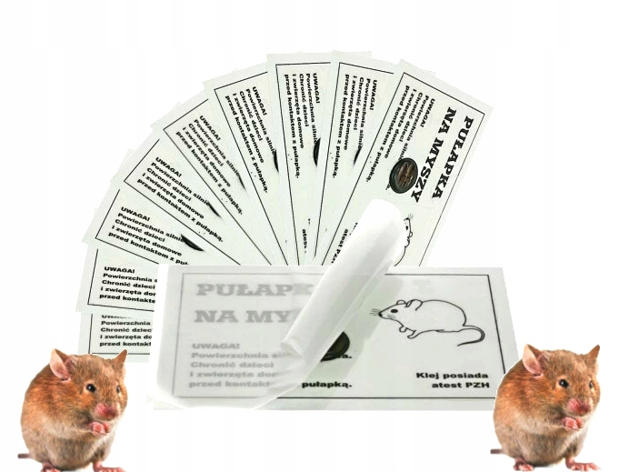 10X PUŁAPKA LEPOWA LEP NA MYSZY GRYZONIE Z WABIKIEM KAPSLEM PANKO MYSZOM