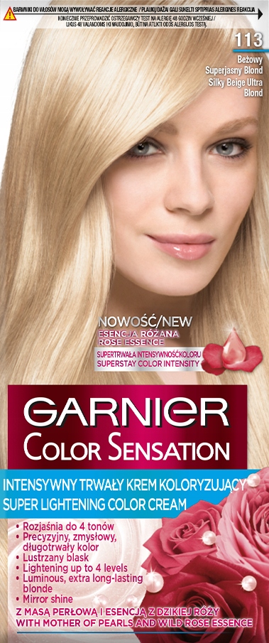 GARNIER COLOR SENSATION Farba 113 Beż jasny Blond