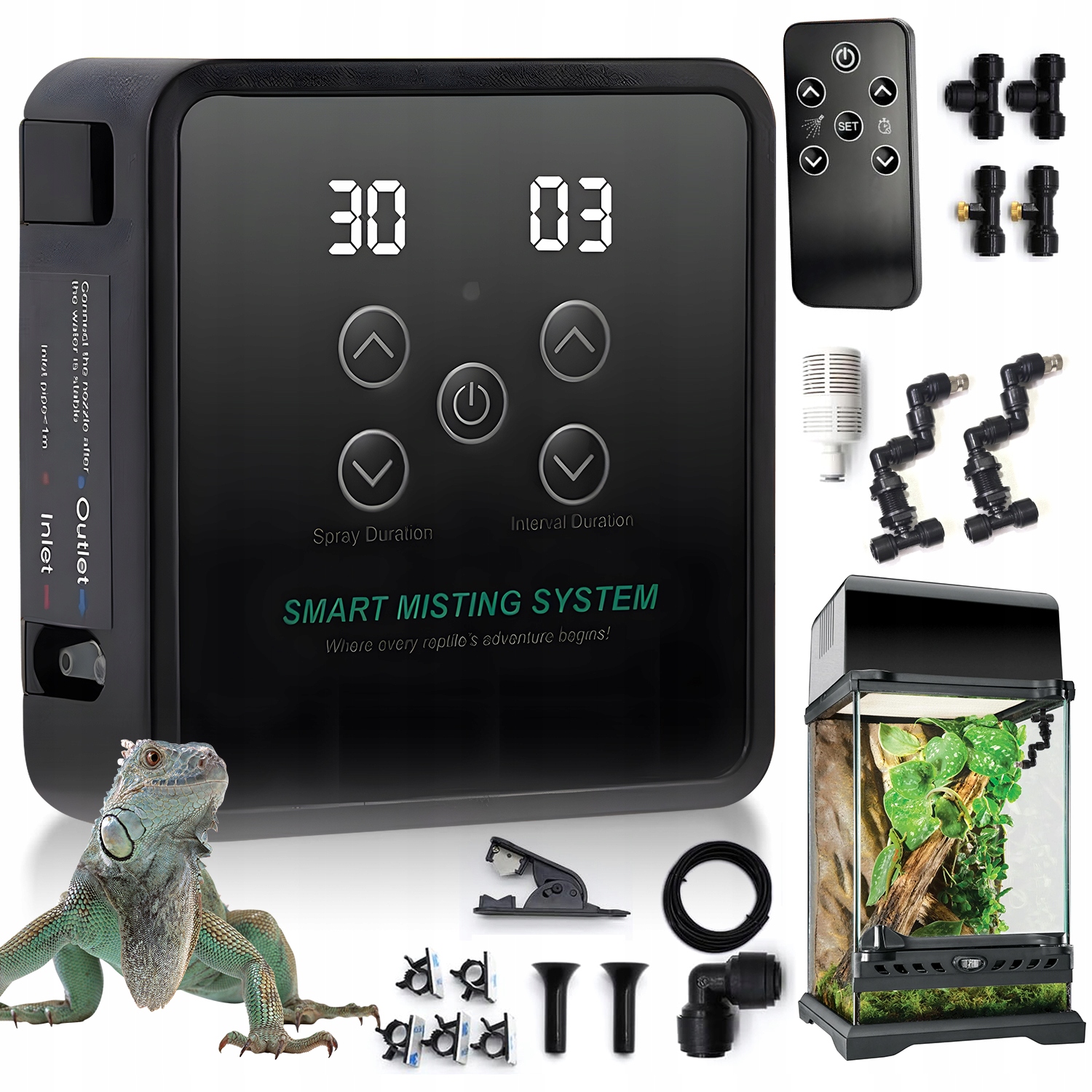 Zvlhčovač Vzduchu Pro Plazy Inteligentní S 2 Tryskami 360° Pro Terária