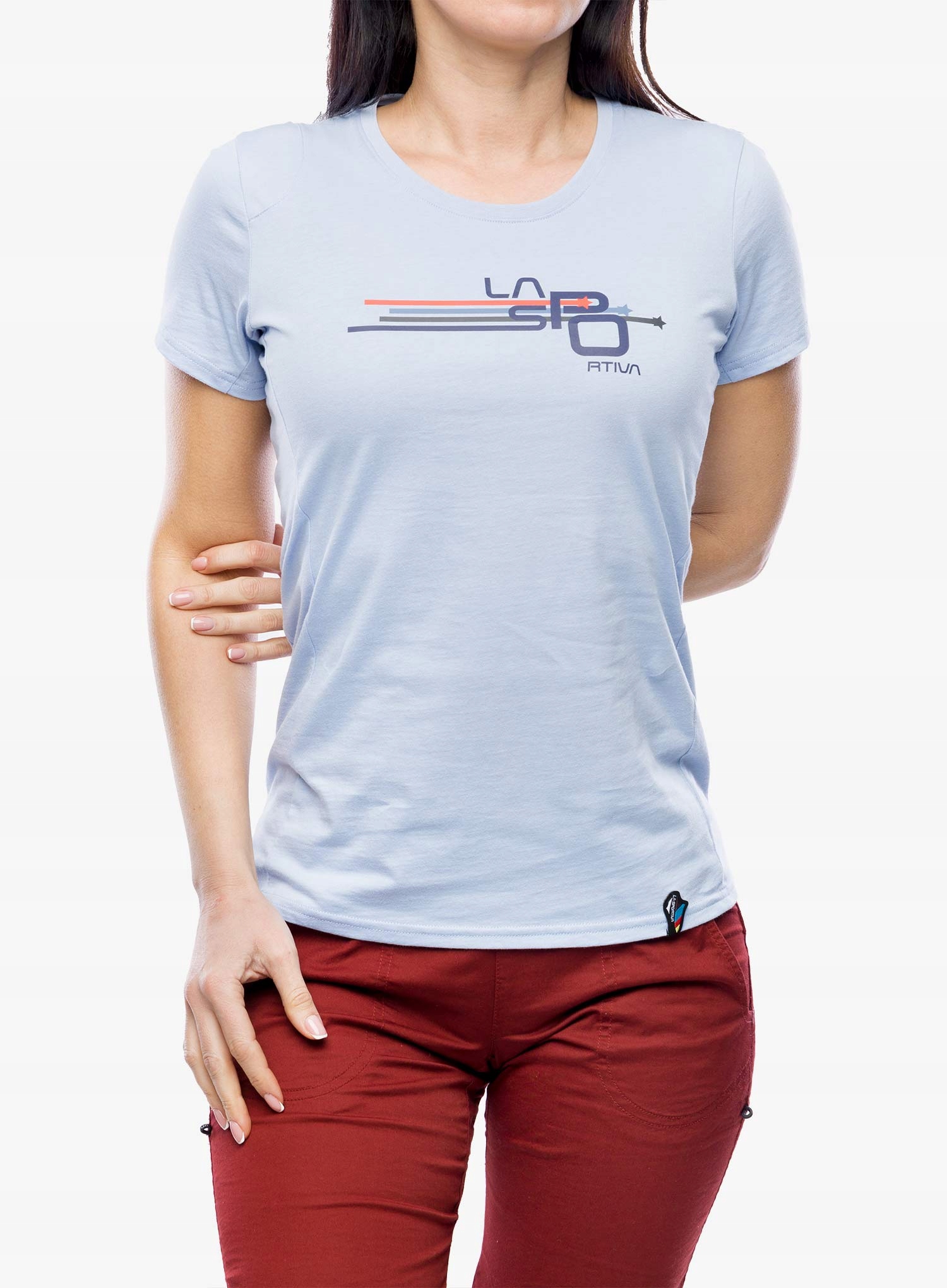 Bavlněné tričko La Sportiva Stripe Cube T-Shirt stone-blue S