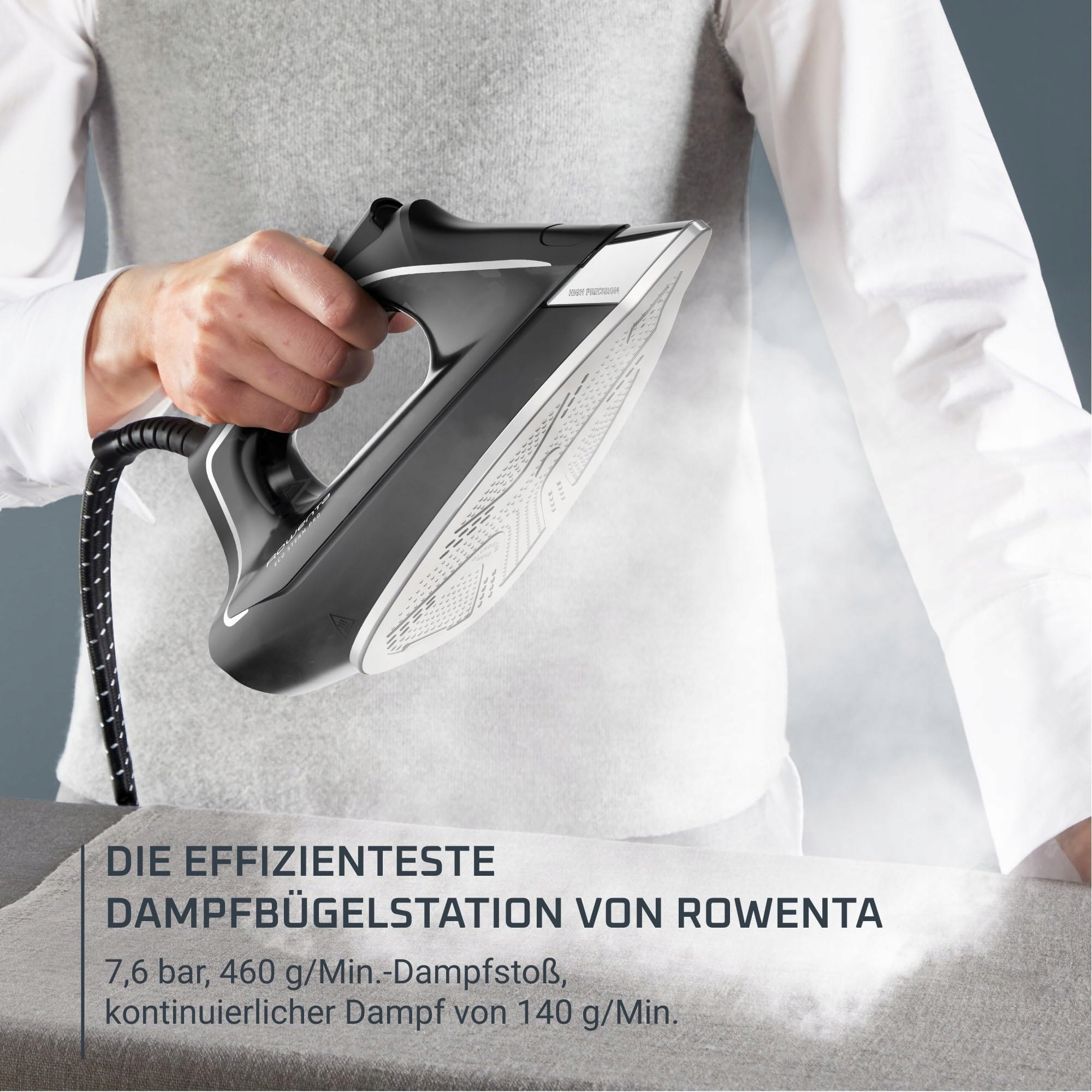 ROWENTA Eco Steam Pro Stacja Parowa 2800W 76 Bar Czarny — miniatura 3