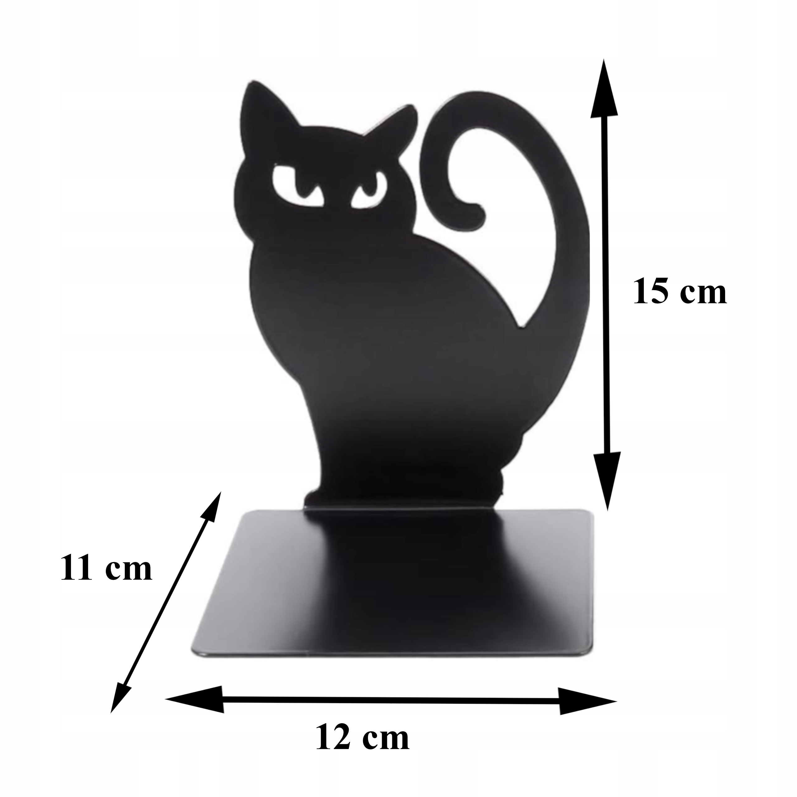 1 x PODPÓRKA DO KSIĄŻEK ANTYPOŚLIZGOWA KOT METALOWA CZARNA PODPÓRKI STOJAK Kod producenta ELEGANCKIE PODPÓRKI DO KSIĄŻEK