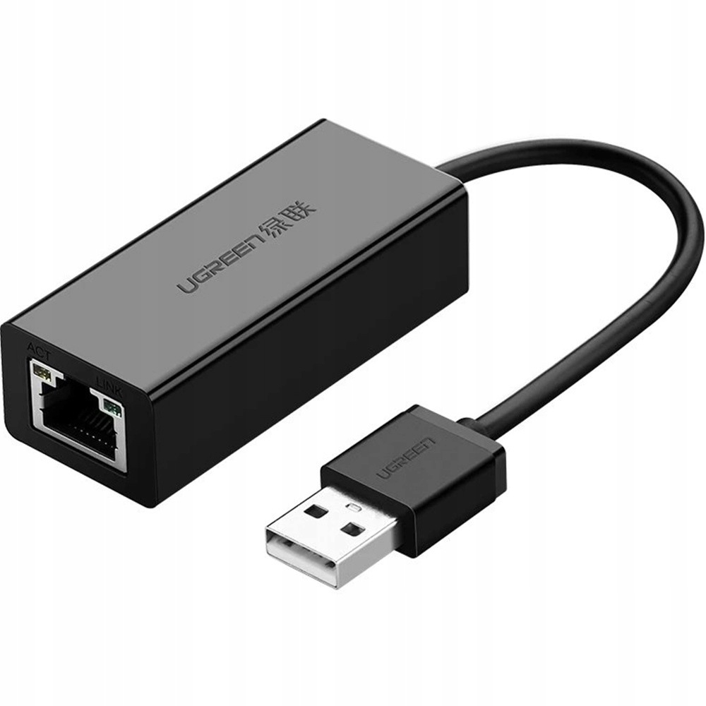 Adapter sieciowy Ugreen dongle USB-A do Ethernet RJ-45 LAN, do komputera