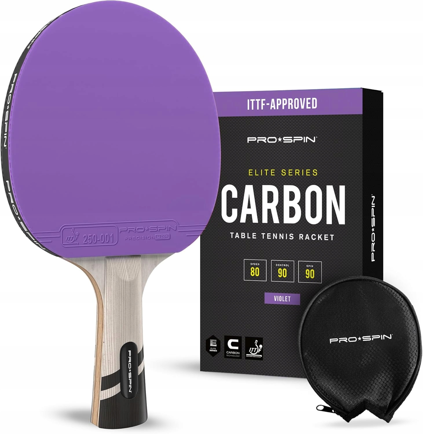 PRO SPIN Kij Tenis Stołowy Pro Carbon Fibre Fiolet