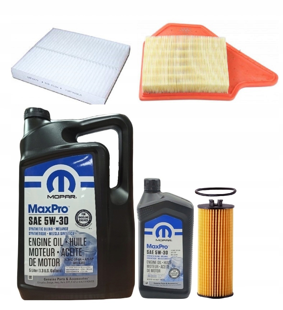 MOPAR 5W30 6L + FILTRY CHRYSLER TOWN CUNTRY 3,6