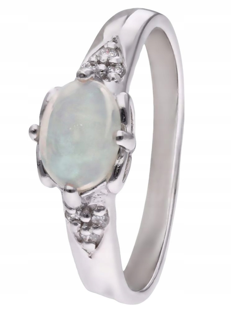 Prstýnek Ag 925 opál s diamantem CVD-3365-R-OP vel. 14