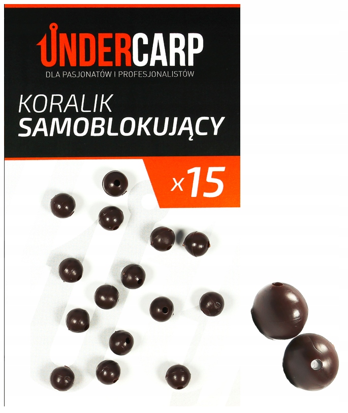 Undercarp Koralik Samoblokujący brązowy 6 mm
