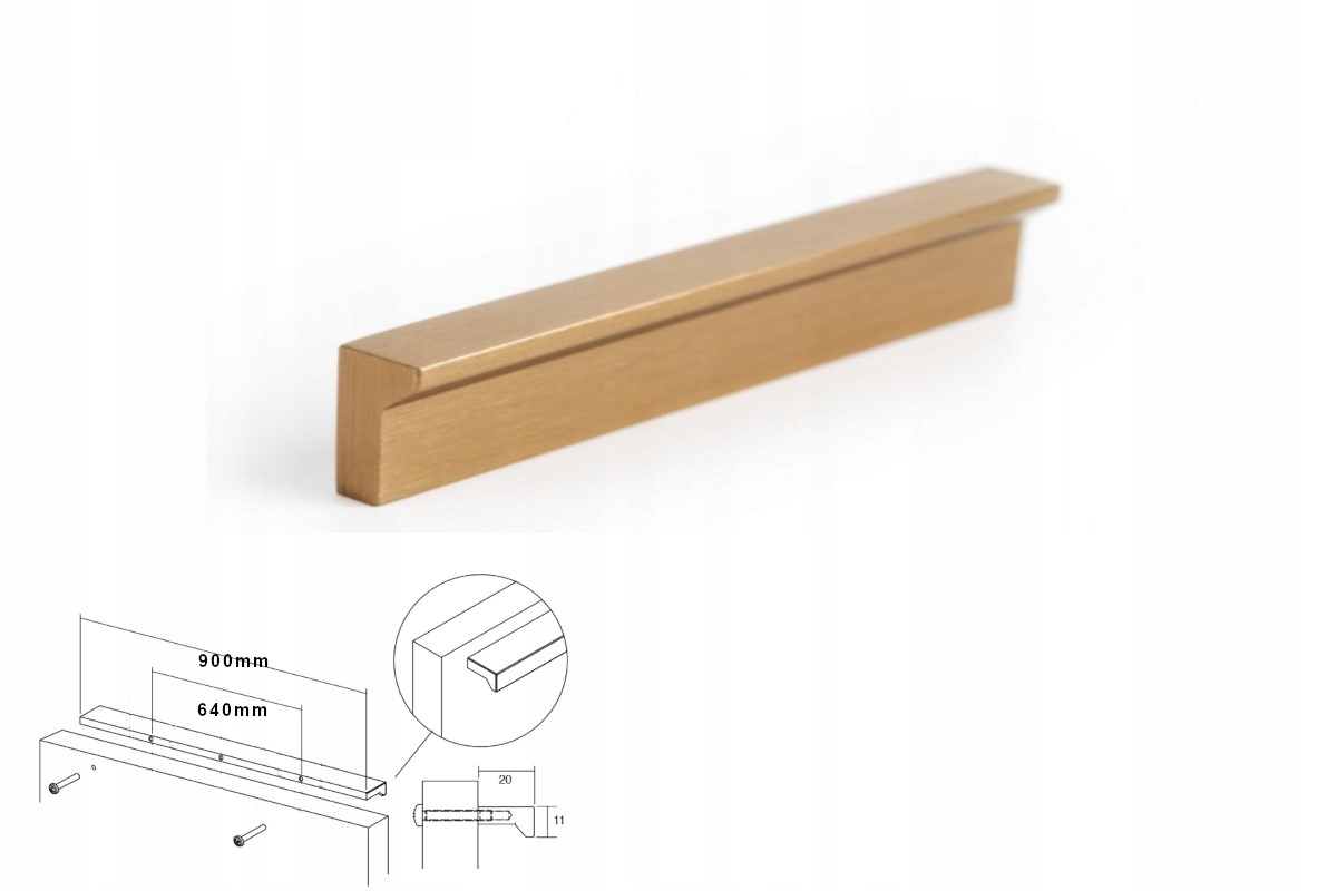 Nábytková úchytka zlatý kartáč. Viefe 640 0077640L29