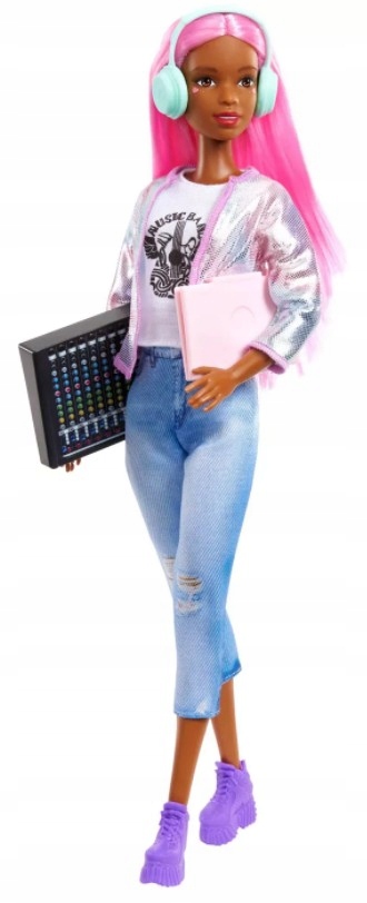 LALKA BARBIE PRODUCENTKA MUZYCZNA + akcesoria 78 Seria I can be