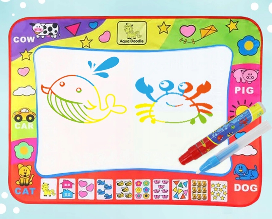 DUŻA MATA WODNA DO MALOWANIA RYSOWANIA DLA DZIECI PISAKI ZESTAW NA PREZENT Waga produktu z opakowaniem jednostkowym 0.15 kg