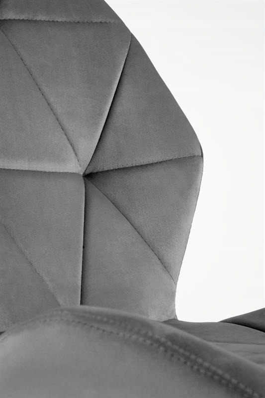 Modne krzesło tapicerowane K-453 Halmar Szare pikowane, do salonu, pokoju Szerokość siedziska 48 cm