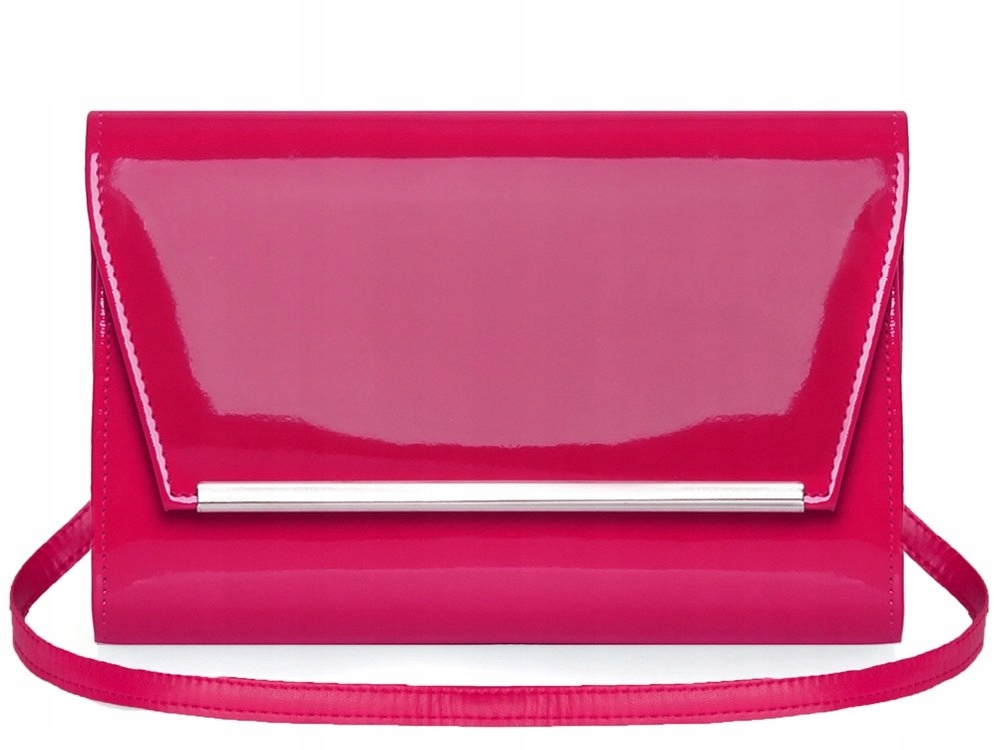 FUKSJA KOPERTÓWKA TOREBKA WIZYTOWA M10 LAKIER