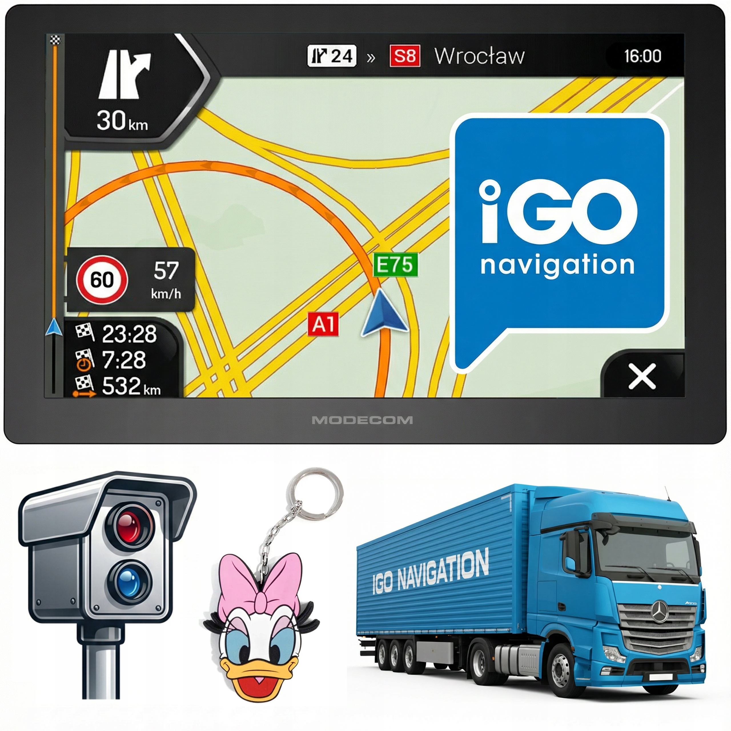 Navigácia Nákladné autá Modecom CX 9.3 iGO Primo Truck Tir Bus Fotoradary 2026