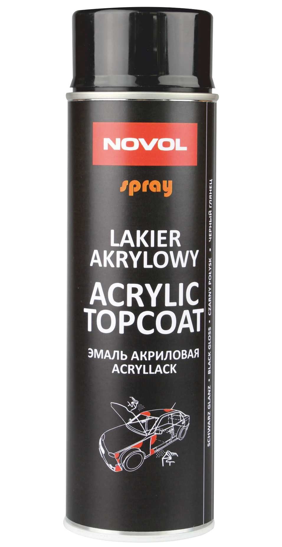 

Novol Topcoat Lakier Akrylowy Czarny Połysk Spray