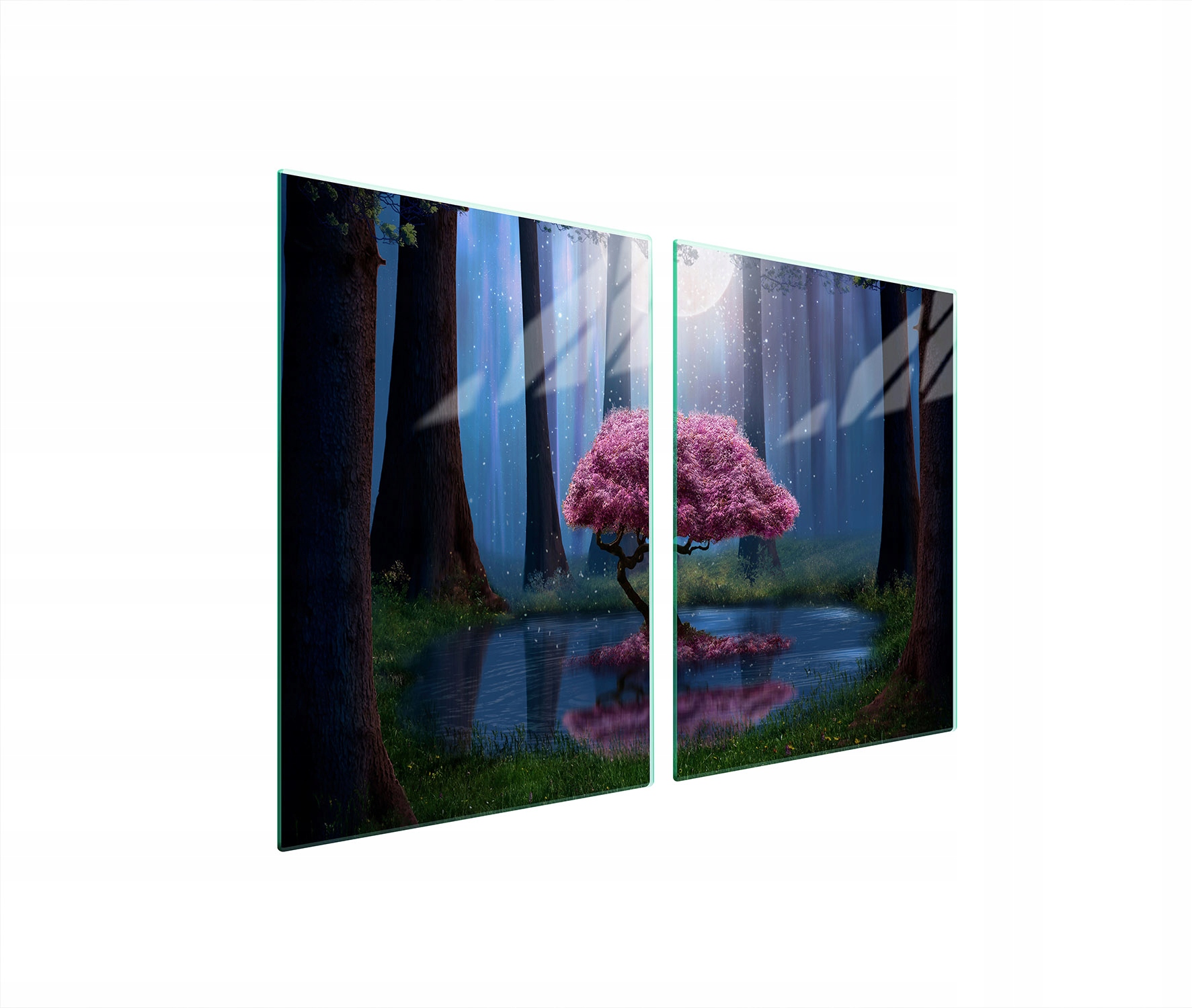 Skleněná Ochranná Deska Do Kuchyně 2x45x52 Dřevo Tvrzené Sklo