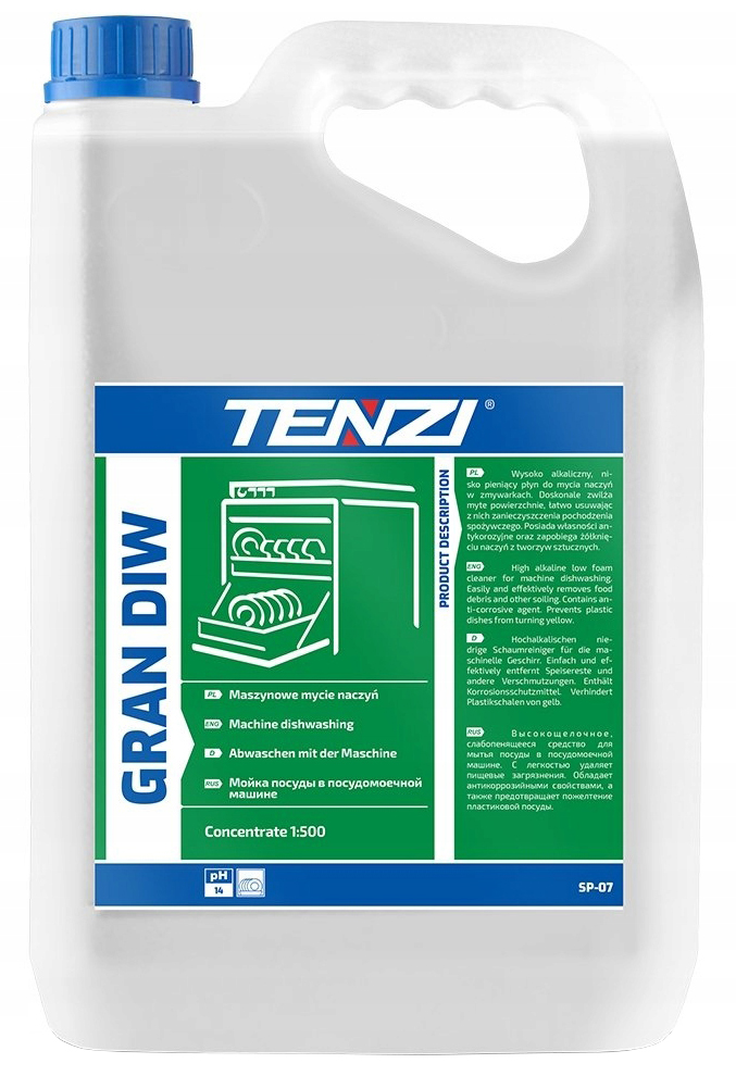 Levně Tenzi – Gran Diw – Antikorozní Koncentrát Tekutého Přípravku Do Myčky Nádobí – 5 L