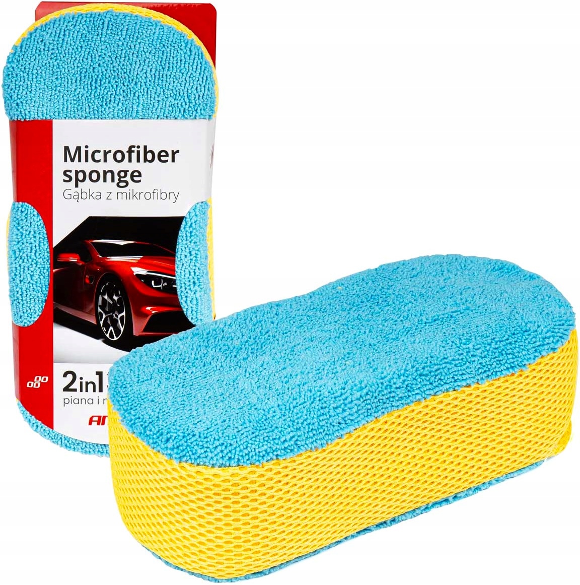 Gąbka Do Mycia Samochodu Z Mikrofibry Detailingowa 2w1
