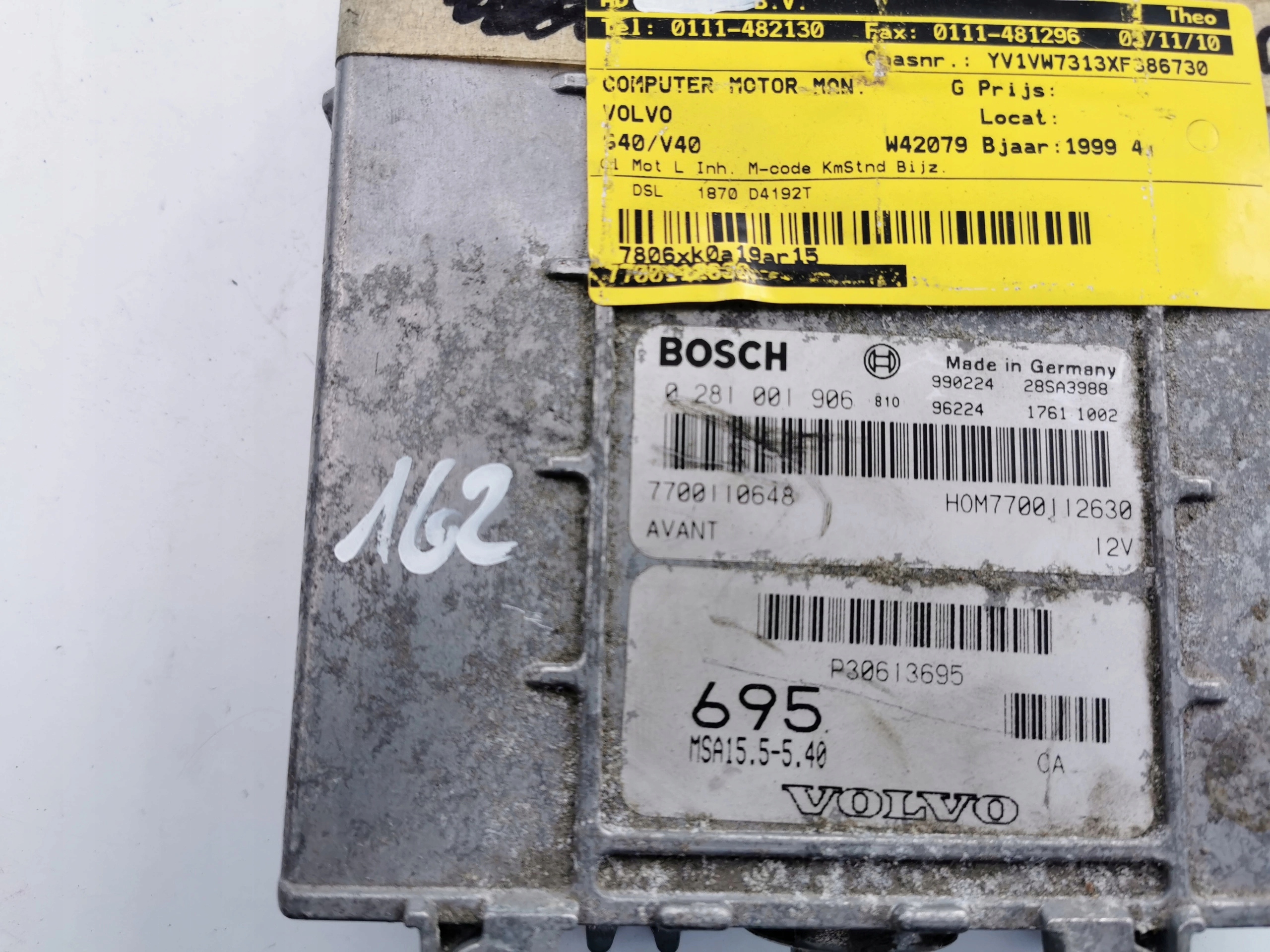 VOLVO S40 V40 1.9D 0281001906 7700110648 Computer