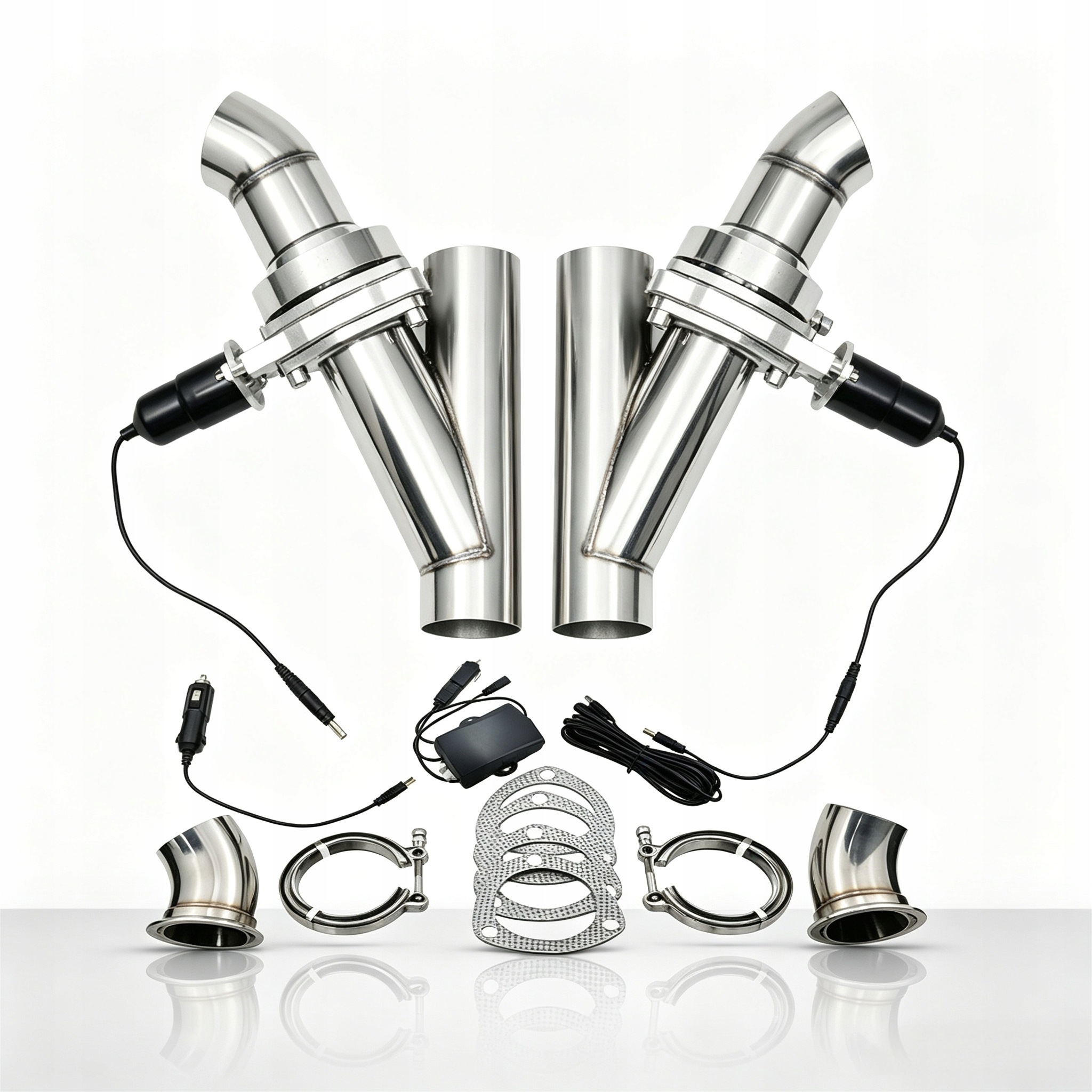 Výfuková Klapka 12V 63MM Dual Valve S Dálkovým Ovládáním