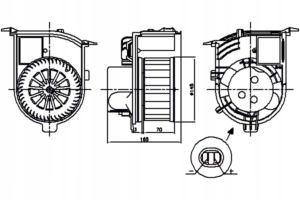 WENTYLATOR DMUCHAWY RENAULT CLIO II THALIA I 1.2-3.0 09.98- NISSENS Producent części Nissens