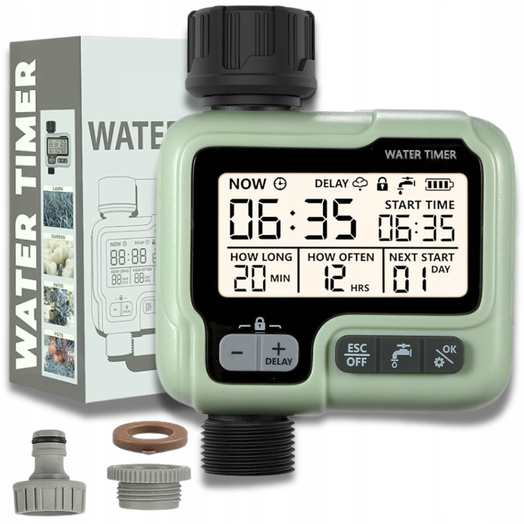 Elektroniczny Sterownik Nawadniania Programator Do Wody Czasowy Zegar Zawór