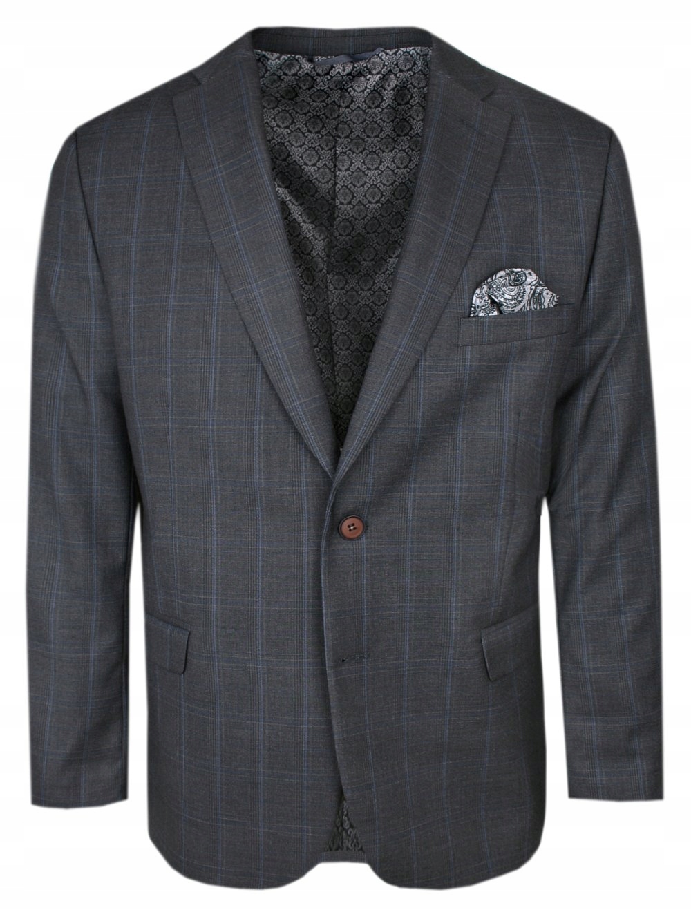 Sako -Casino- Jemně vypasované Grafitové s mřížkou 128/176