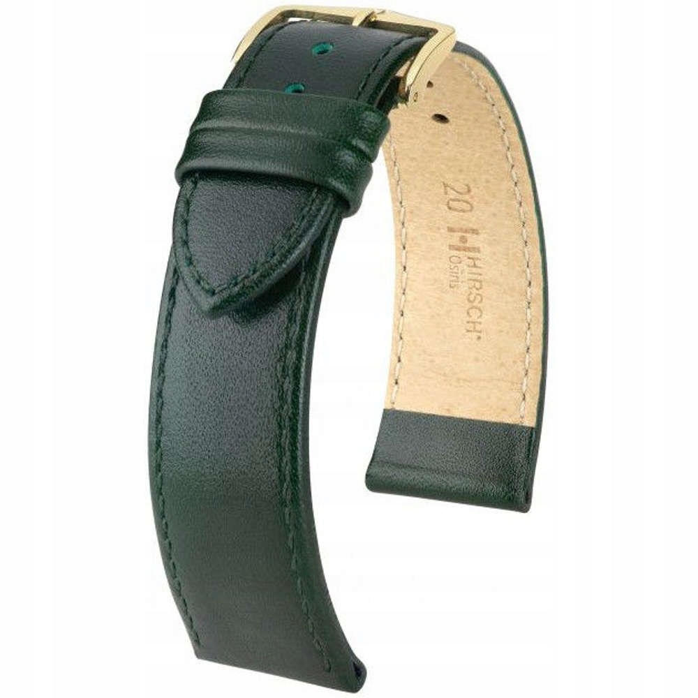 Zelený kožený opasek 18 mm Hirsch Osiris 03475040-1-18 (L)