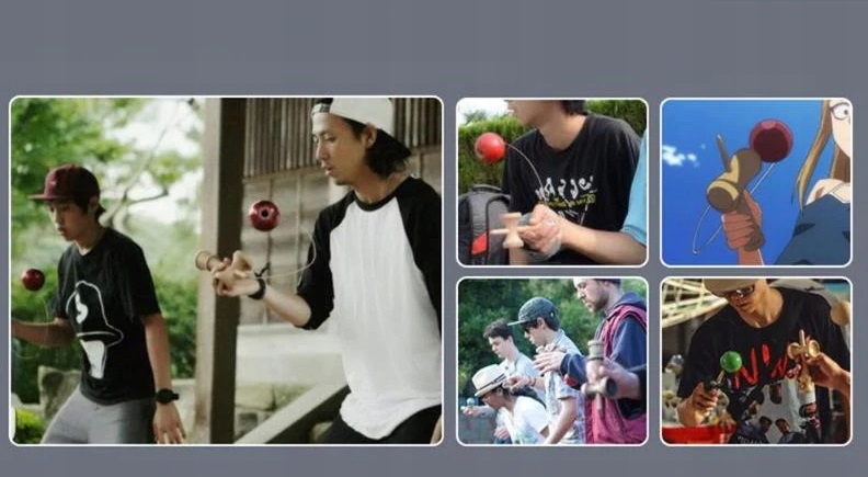 KENDAMA JAPOŃSKA GRA ZRĘCZNOŚCIOWA DREWNIANA 19cm Marka Pozostałe