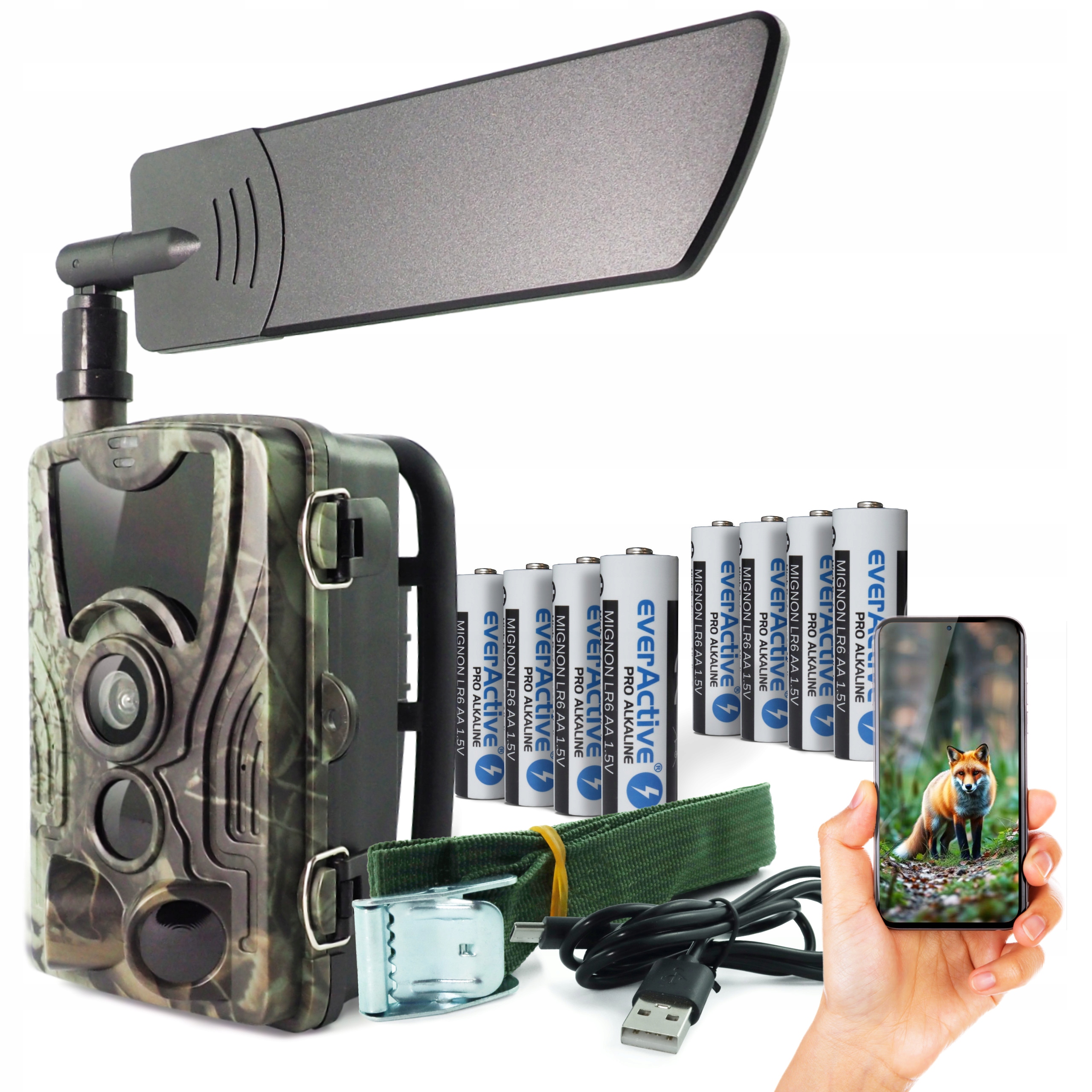 Fotopast Suntek HC801 Pro Lesní kamera 4G Lte Aplikace Baterie