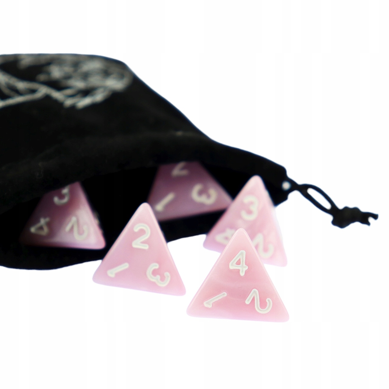 ZESTAW 5 KOSTEK K4 RPG UROCZA WRÓŻKA KOŚĆ CZTEROŚCIENNA Producent RGFK